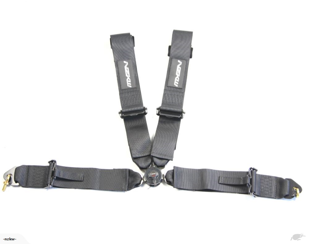 4 POINT RACE HARNESS FIA HOMOLOGATED 2029 Stock- Black-4 Point race harness-NZKW Australia