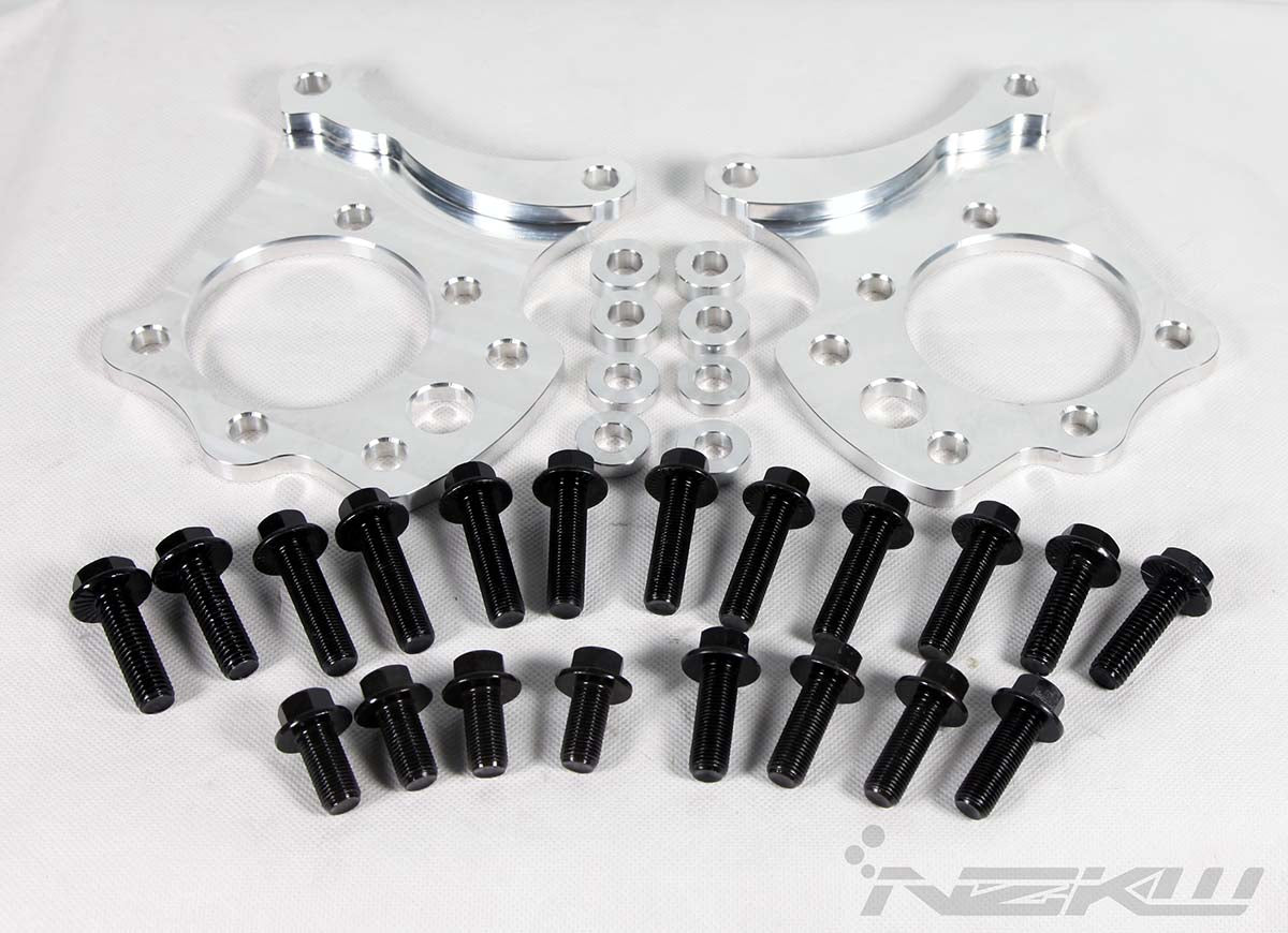 Dual Caliper Brake Adapter Kit - NISSAN INFINITI 350Z / 370Z Skyline G35 / G37-Brake Adaptor-NZKW Australia