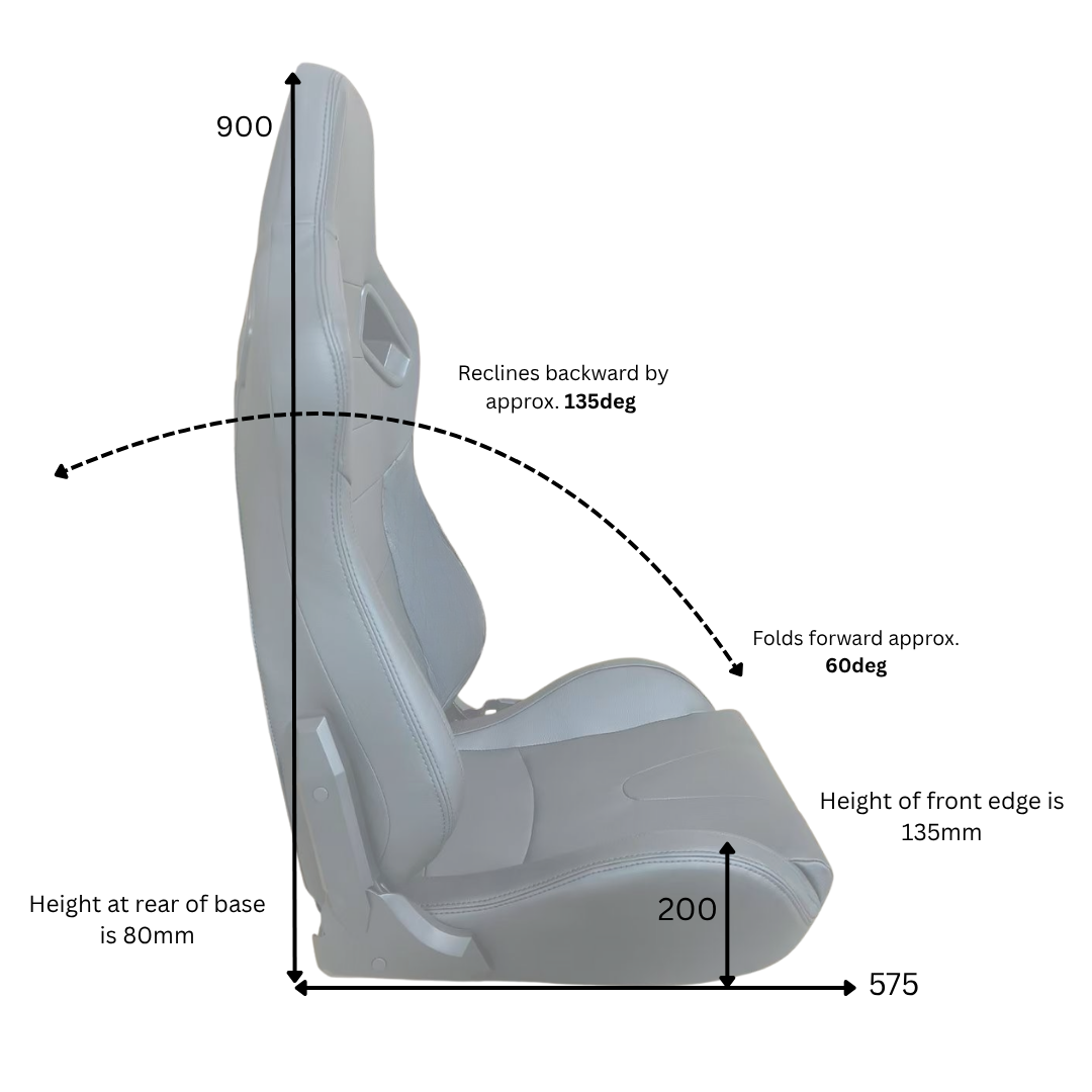 Grand Tourer Recliner Bucket Seat PAIR- Left & Right