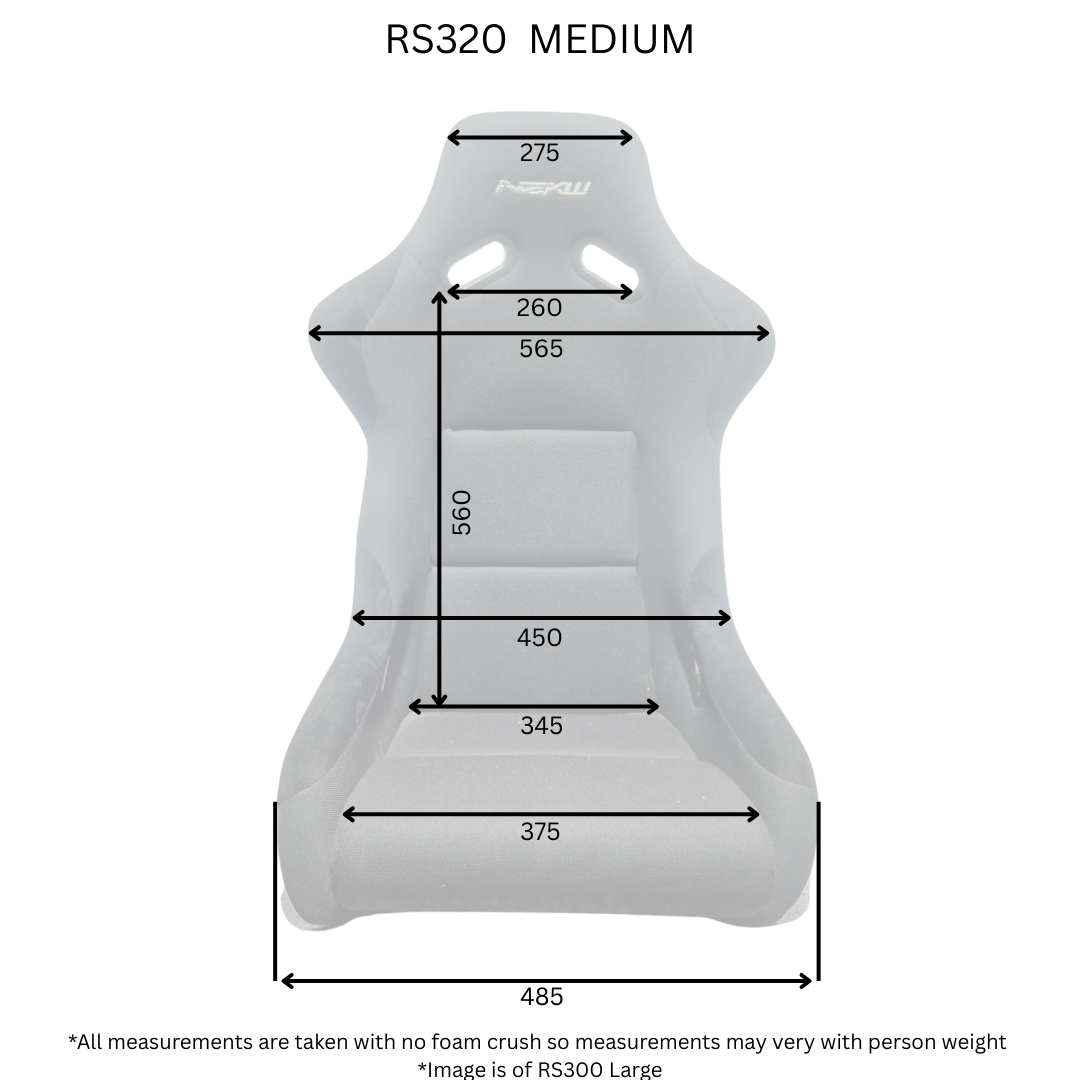 RS320 Fixed Bucket Seat - Medium