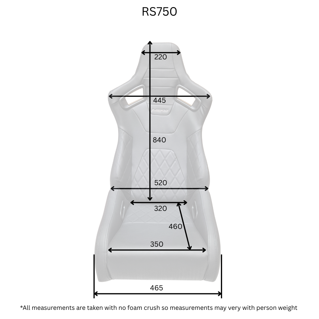 RS750 Recliner Bucket Seat PAIR- Left & Right