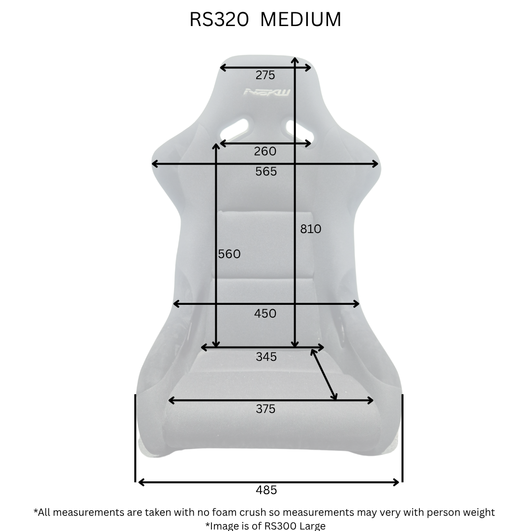 RS320 Fixed Bucket Seat - Medium