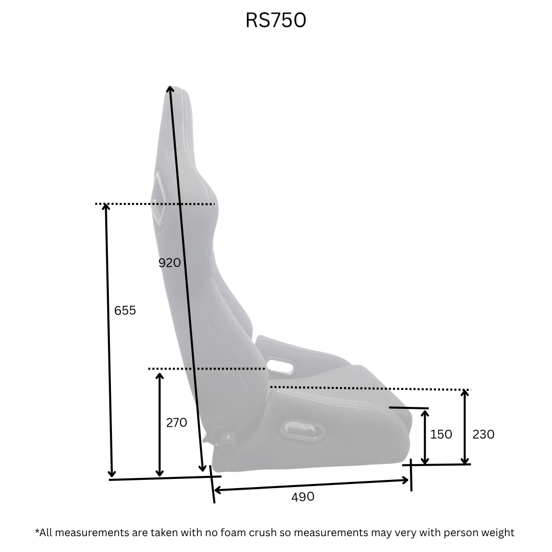 RS750 Recliner Bucket Seat PAIR- Left & Right