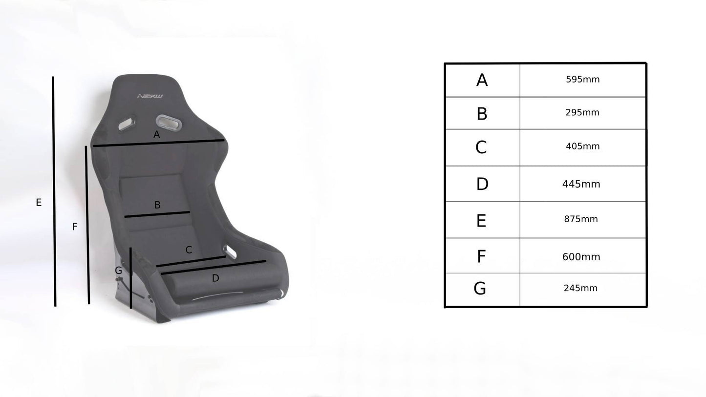 RS300 Fixed Back Bucket Seat-Fixed Race Bucket Seat-NZKW Australia