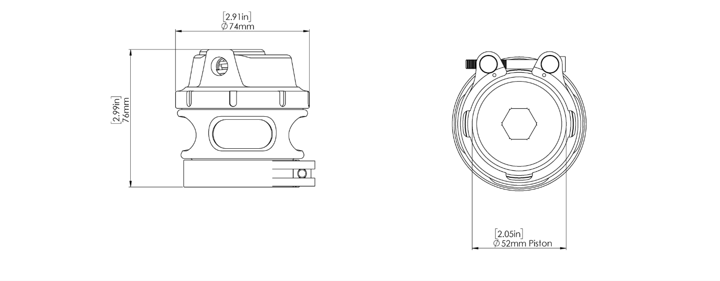 GenV RacePort BOV with Female Flange