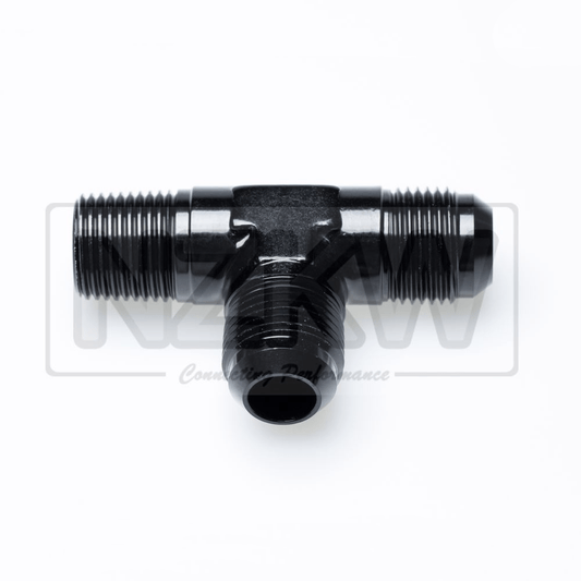 AN Flare Tees with Male/Female NPT on run 4AN to 1/8'npt Black-AN Flare Tee-NZKW Australia