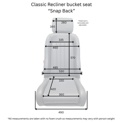 Bundle - Classic Recliner Bucket Seat (Copy)