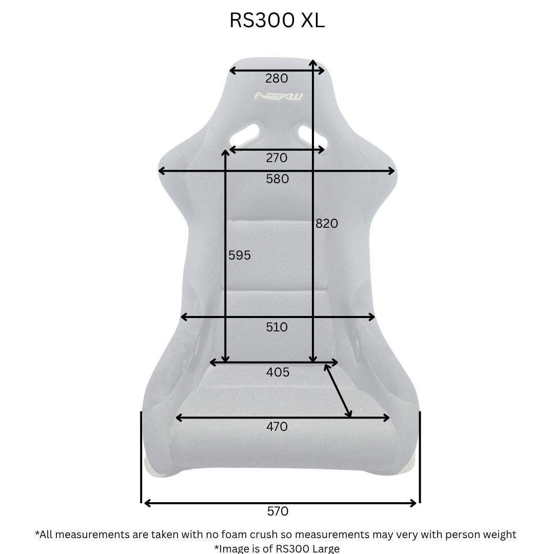 Bundle - RS300 Fixed Back Bucket Seat -Extra Large (Copy)