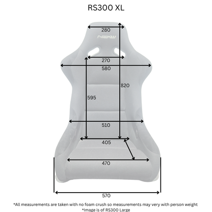 Bundle - RS300 Fixed Back Bucket Seat -Extra Large (Copy)