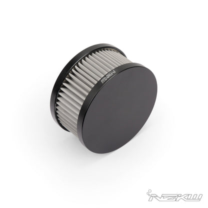 CNC Billet Breather Filter in Black Large