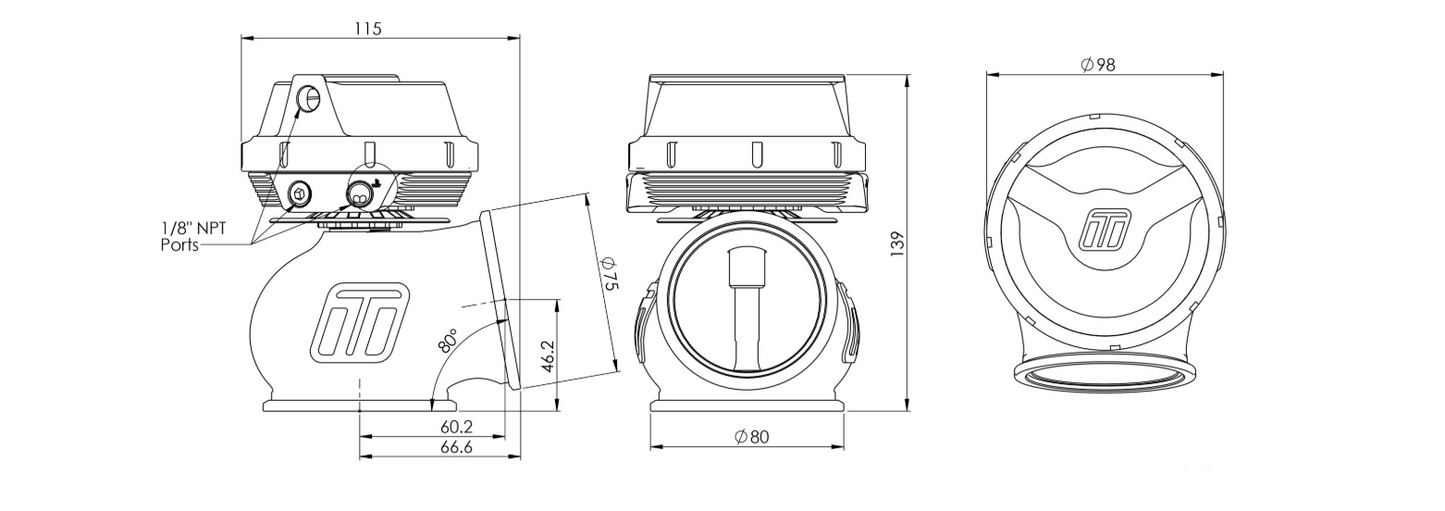 GenV PowerGate60 14psi External Wastegate