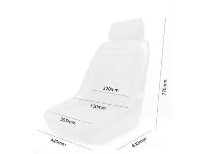 GKM Classic Old School Fixed Bucket Seats