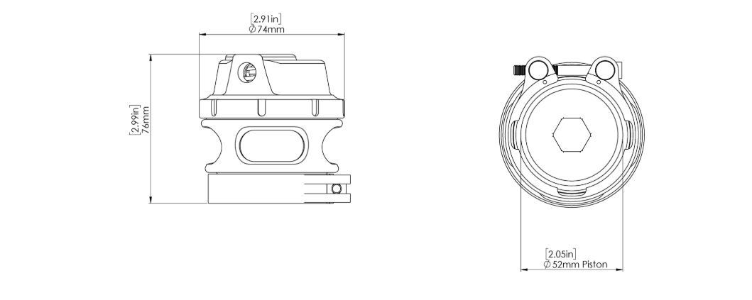 GenV RacePort valve suit supercharger system (female flange)