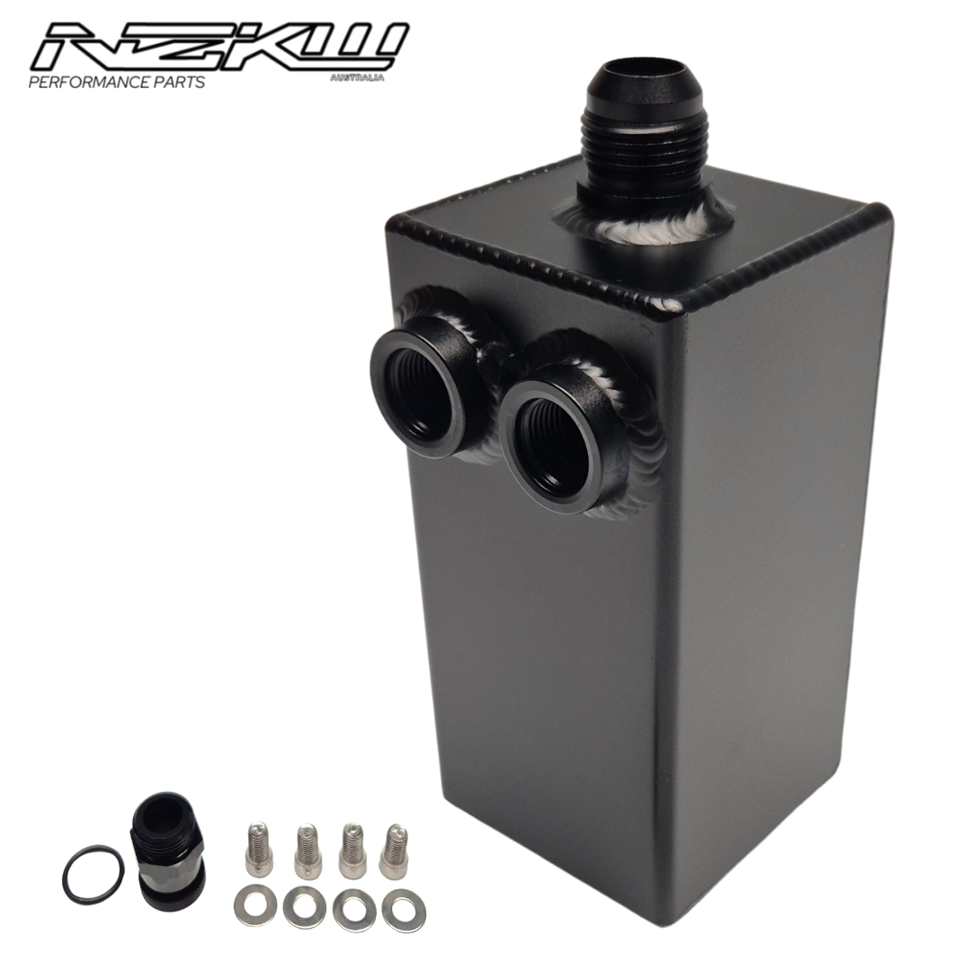 Baffled Oil Breather Catch Tank - 1 Liter