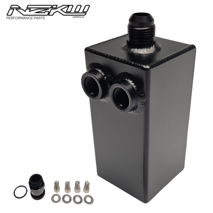 Baffled Oil Breather Catch Tank - 1 Liter