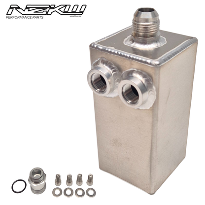 Baffled Oil Breather Catch Tank - 1 Liter