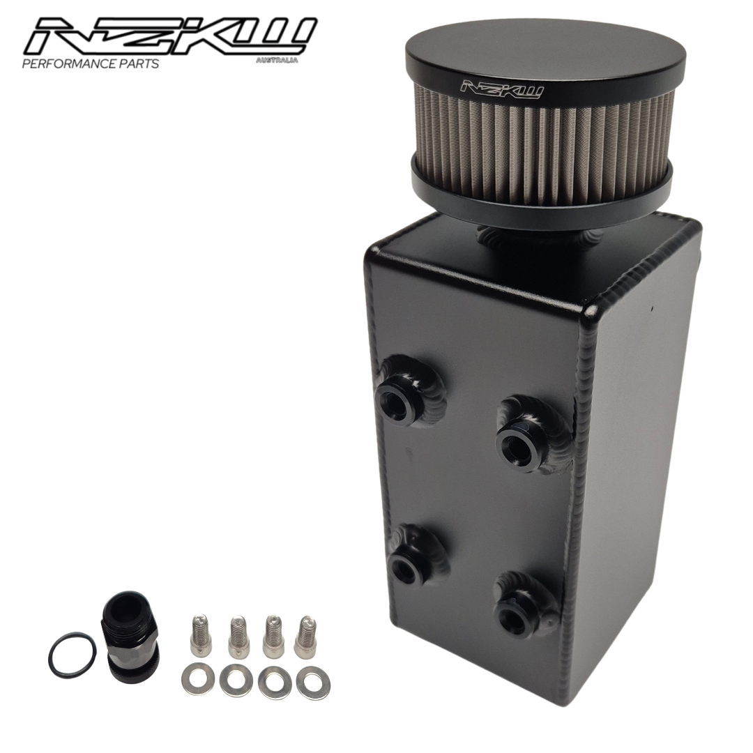 Baffled Oil Breather Catch Tank - 1 Liter