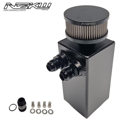 Baffled Oil Breather Catch Tank - 1 Liter