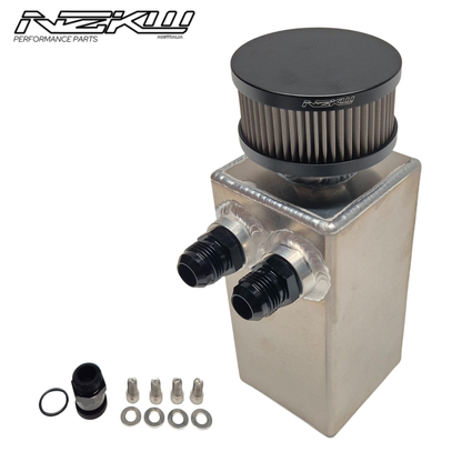 Baffled Oil Breather Catch Tank - 1 Liter