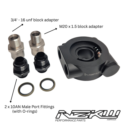 Billet Aluminium Thermostatic Universal Oil Cooler Adapter