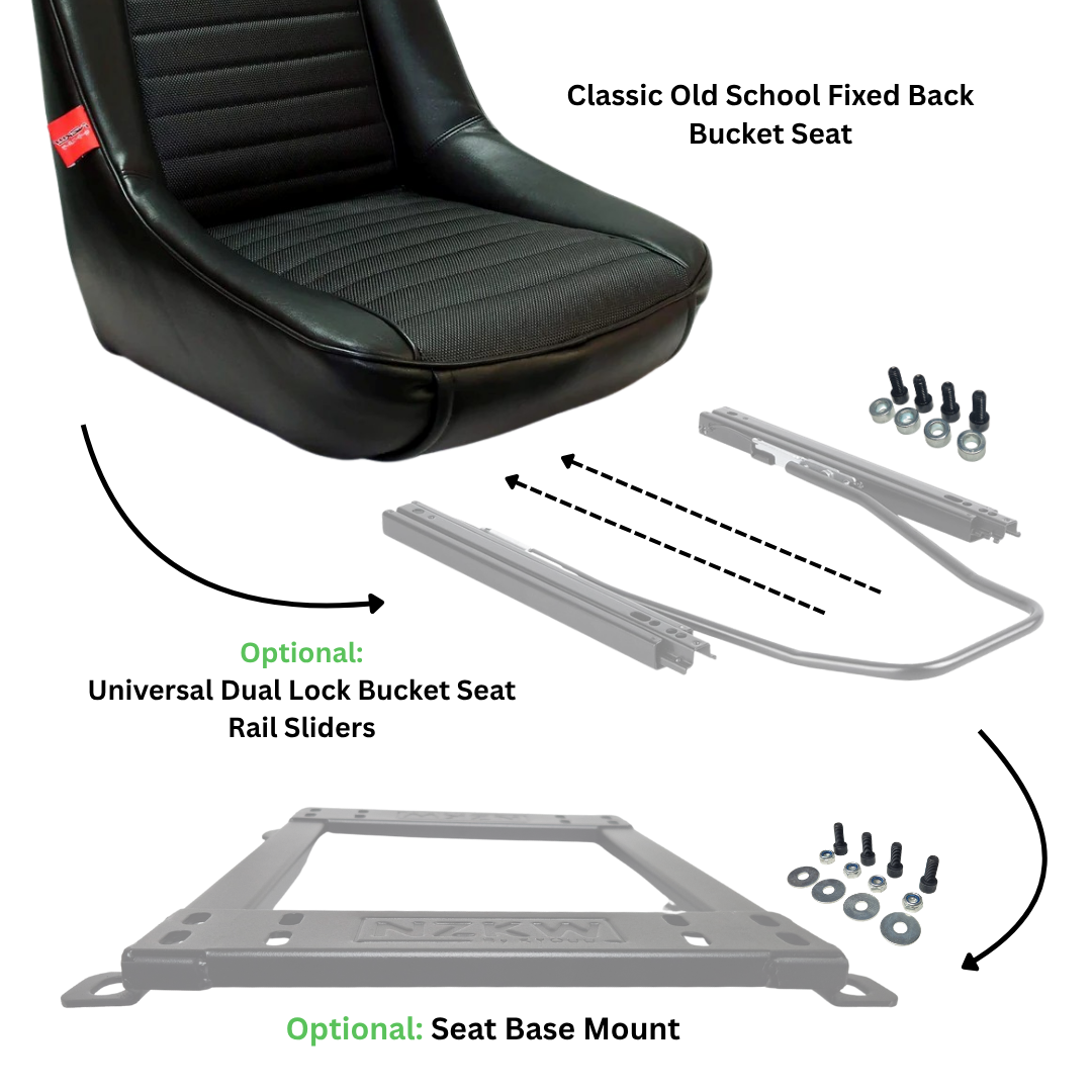 Classic Old School Fixed Bucket Seats