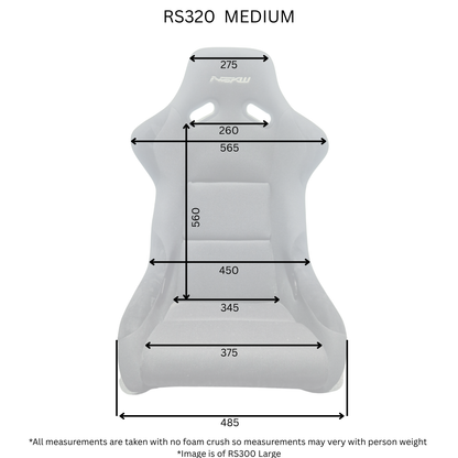 RS320 Fixed Bucket Seat - Medium