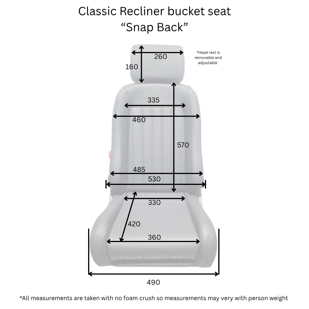 Classic Recliner Bucket Seat