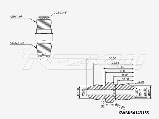 Stainless Steel Inverted Flare Brake Adapters