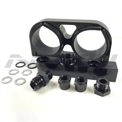 Twin Fuel Pump Bracket with fuel rail