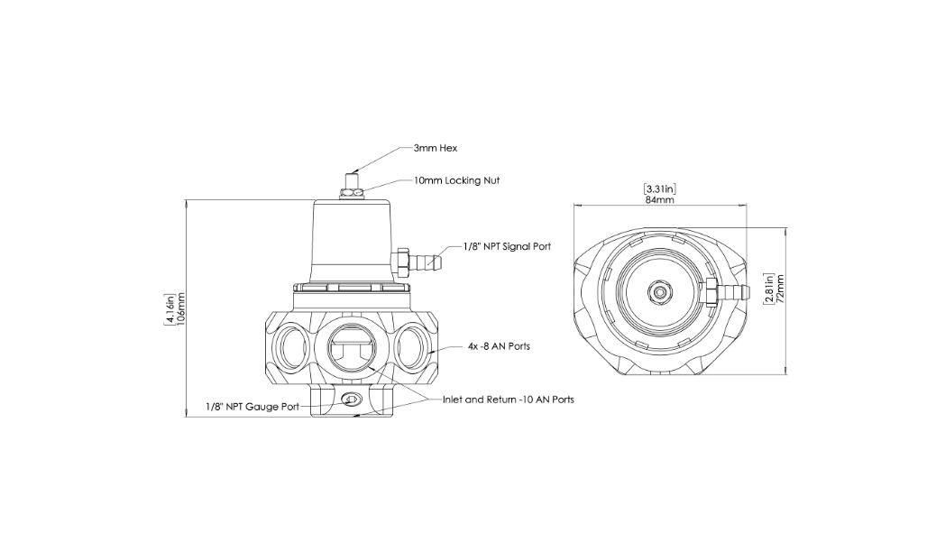 Fuel Pressure Regulators – FPR10 Pro 5 Port